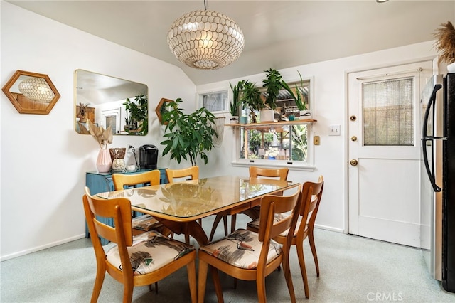 dining room featuring baseboards