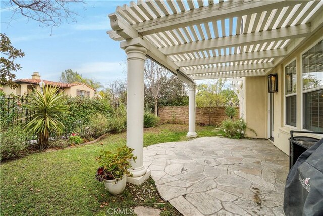 26803 Brookhollow Dr, Valencia, CA 91355 - view of patio / terrace with a pergola
