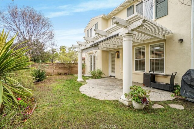 26803 Brookhollow Dr, Valencia, CA 91355 - view of yard with a pergola and a patio