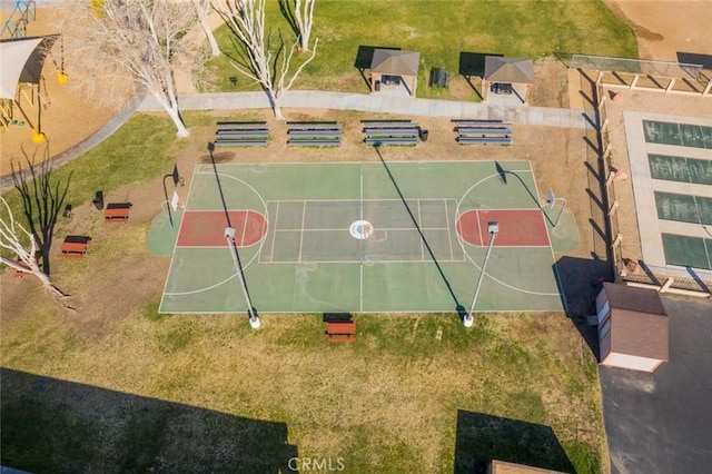 view of sport court featuring community basketball court