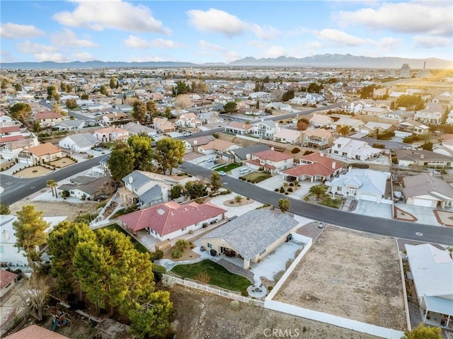 drone / aerial view with a residential view