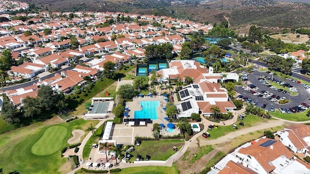 drone / aerial view with a residential view