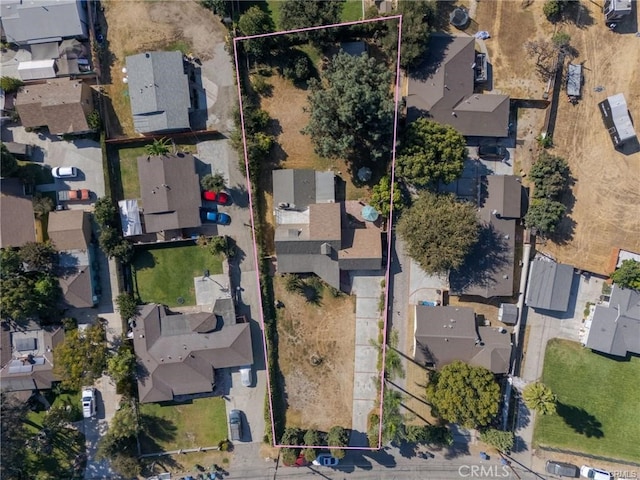 drone / aerial view featuring a residential view