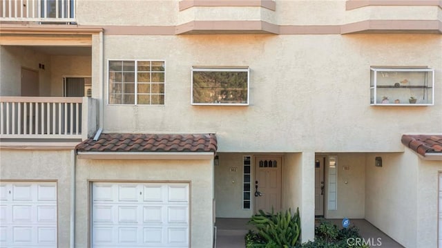 exterior space with an attached garage