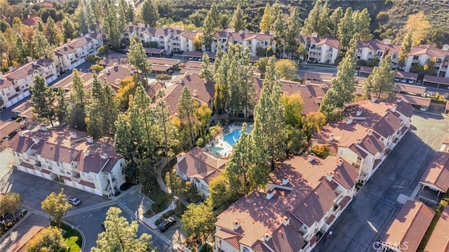 aerial view with a residential view