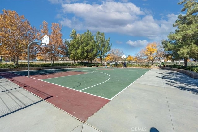 view of basketball court with community basketball court