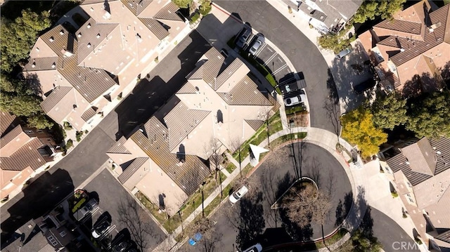 bird's eye view with a residential view