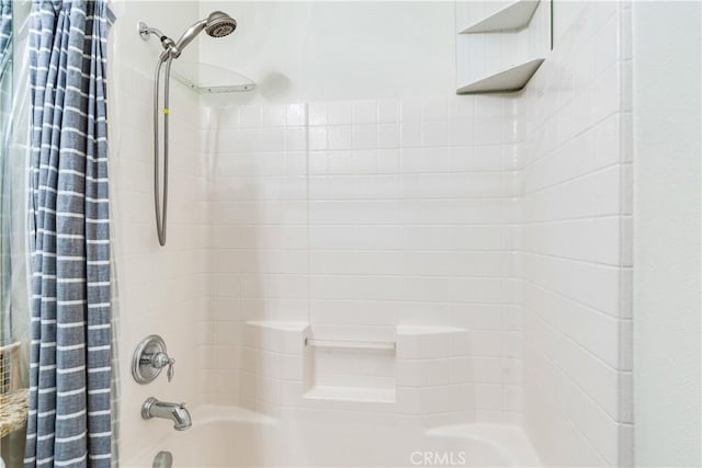 full bathroom featuring shower / bath combo