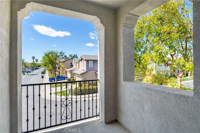 balcony with a residential view