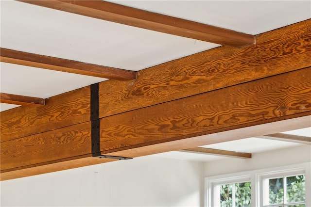 details with beam ceiling