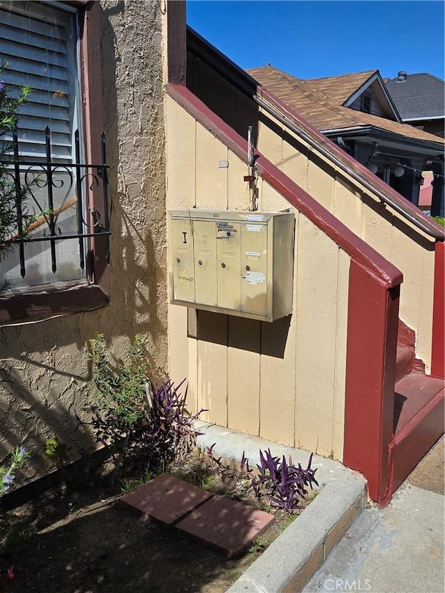 view of home's exterior featuring mail area