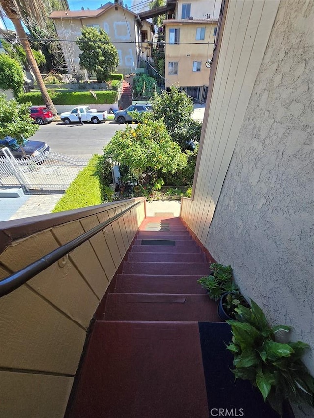 view of stairs