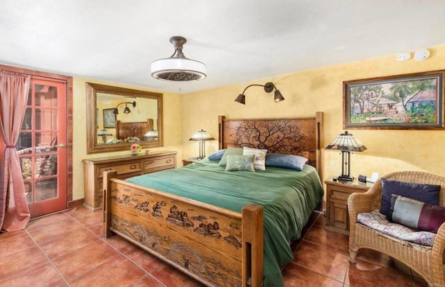 view of tiled bedroom