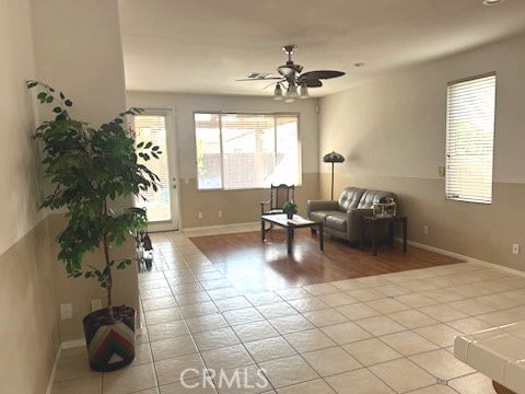 41211 Crooked Stick Dr, Temecula, CA 92591 - sitting room with a ceiling fan and tile patterned floors