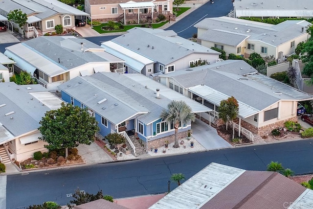 drone / aerial view with a residential view