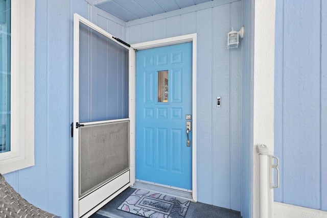 view of doorway to property