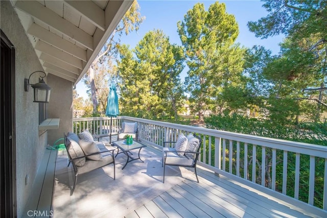 view of wooden deck