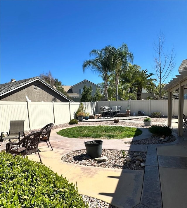 view of patio / terrace with a fenced backyard