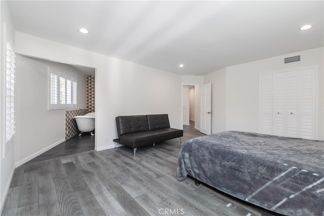 6 Bronco Ln, Bell Canyon, CA 91307 - bedroom with recessed lighting, visible vents, and wood finished floors
