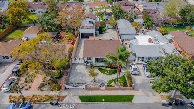 bird's eye view featuring a residential view