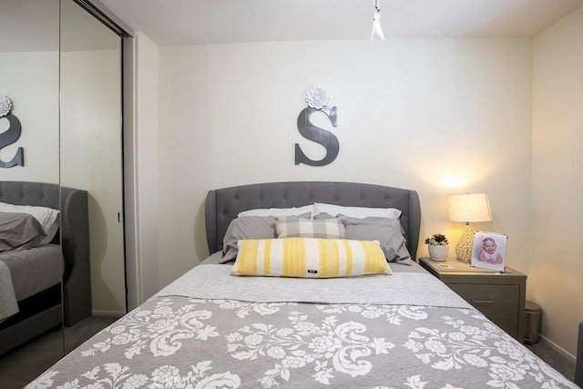 bedroom with a closet