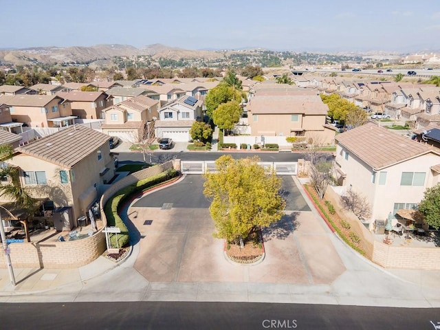 bird's eye view with a residential view