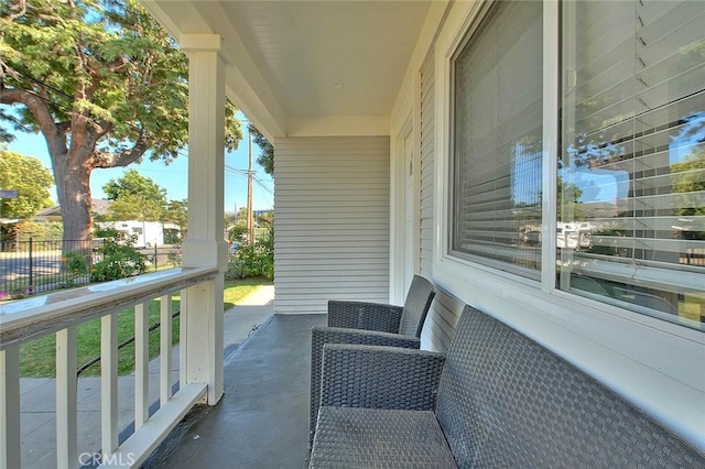 balcony with covered porch