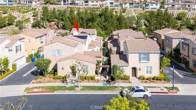 bird's eye view with a residential view