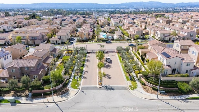 drone / aerial view with a residential view