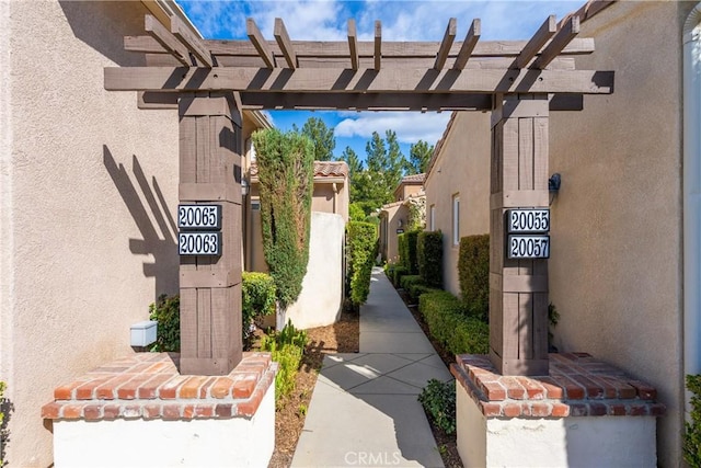 surrounding community featuring a pergola