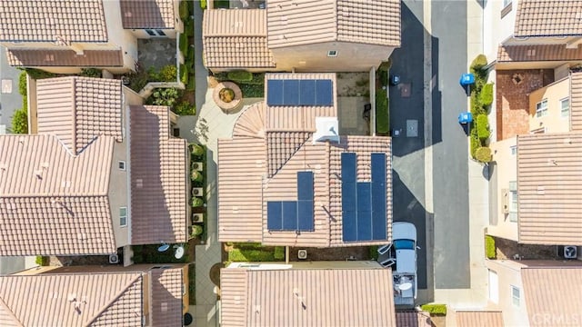 aerial view with a residential view