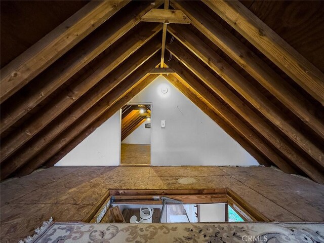 view of attic