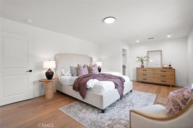 1985 Highland Oaks Dr, Arcadia, CA 91006 - bedroom with light wood-type flooring and recessed lighting