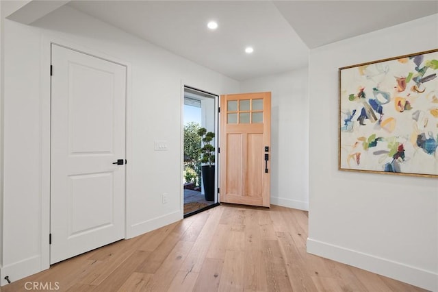 1985 Highland Oaks Dr, Arcadia, CA 91006 - foyer with light wood-style flooring and recessed lighting