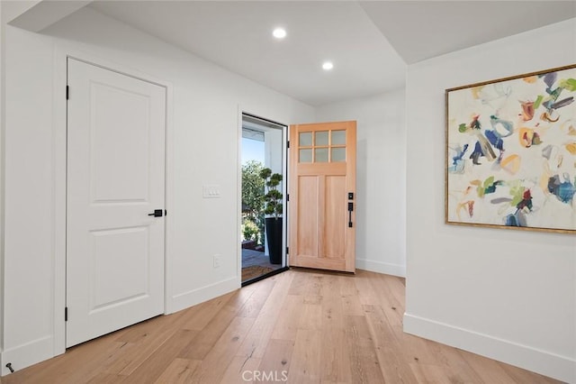 1985 Highland Oaks Dr, Arcadia, CA 91006 - entryway featuring light wood-type flooring and recessed lighting