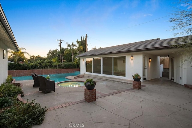 1985 Highland Oaks Dr, Arcadia, CA 91006 - view of patio featuring an in-ground hot tub