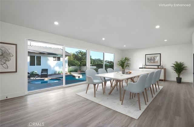 1985 Highland Oaks Dr, Arcadia, CA 91006 - dining area featuring recessed lighting and wood finished floors