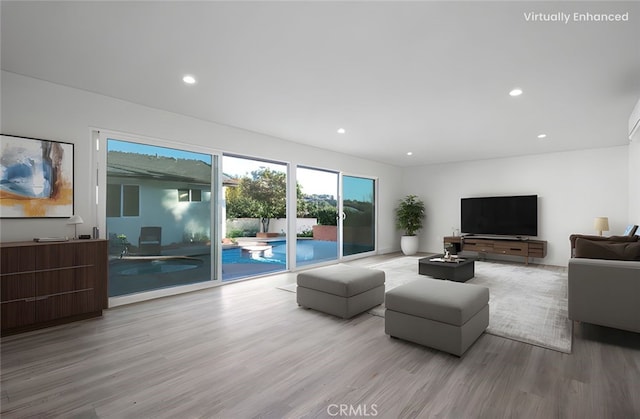 1985 Highland Oaks Dr, Arcadia, CA 91006 - living room with wood finished floors and recessed lighting