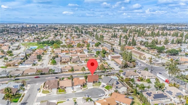 aerial view featuring a residential view