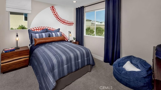 view of carpeted bedroom