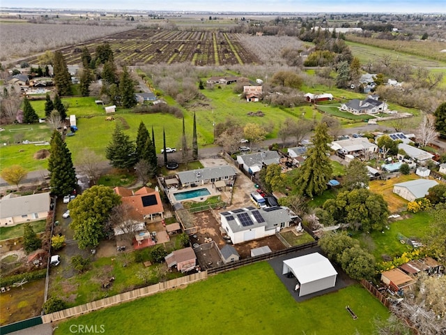 bird's eye view featuring a rural view