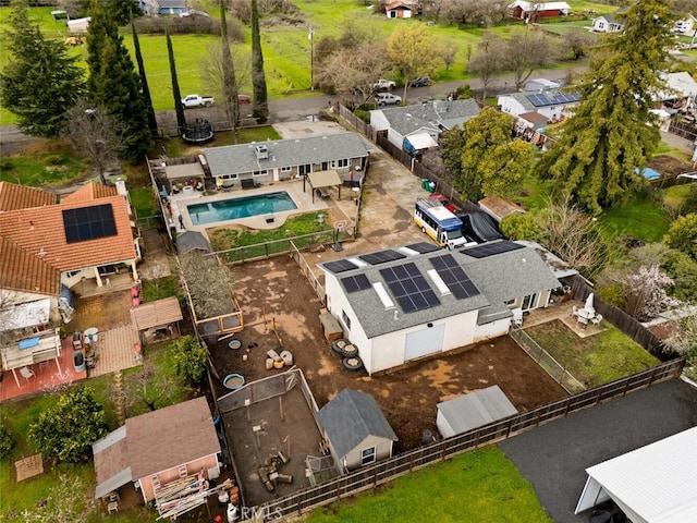 drone / aerial view with a residential view