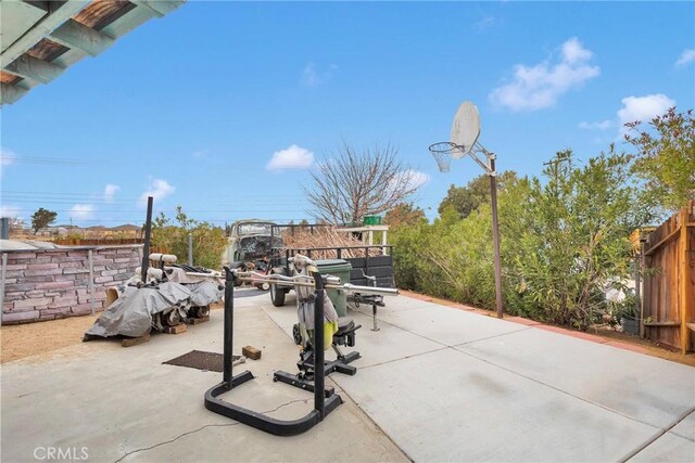 view of patio / terrace with fence