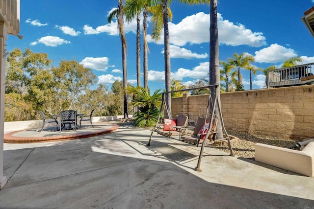 view of patio / terrace featuring a fenced backyard