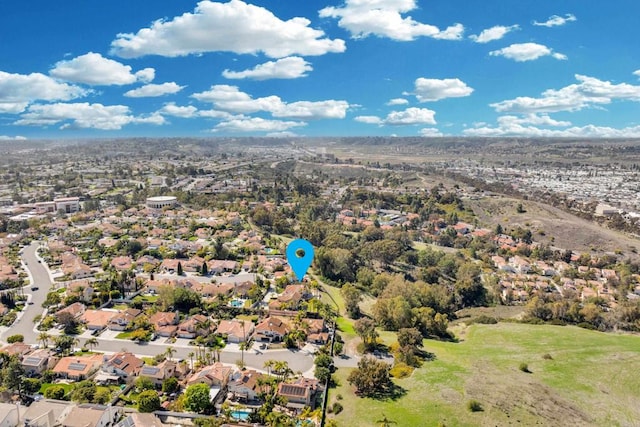 bird's eye view with a residential view