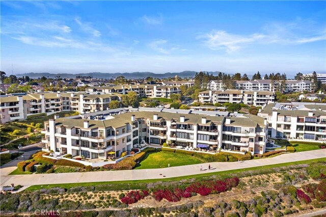 bird's eye view with a mountain view