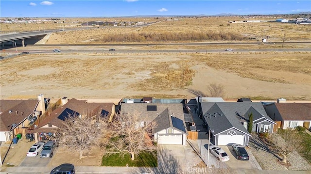 aerial view with a residential view