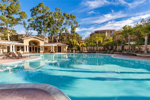 pool featuring a patio