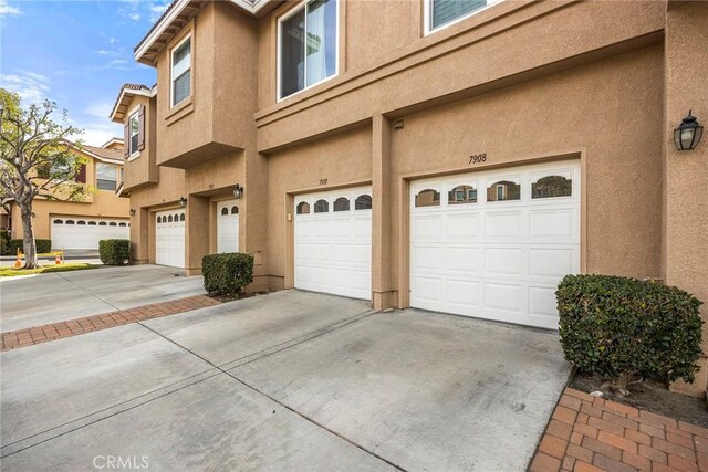 garage with driveway