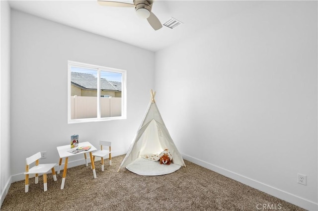 5651 W W Ave Unit J15, Lancaster, CA 93536 - game room with carpet flooring and ceiling fan